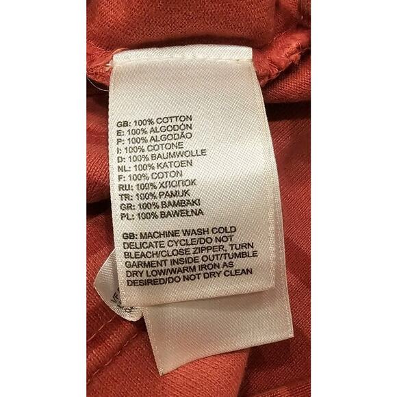 The North Face Shirt Mens XL Red Clay Striped Long Sleeve Wedge Wood Rugby Polo - Picture 10 of 10